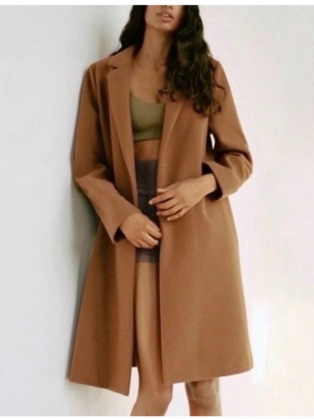 Zara Carmel over coat size large